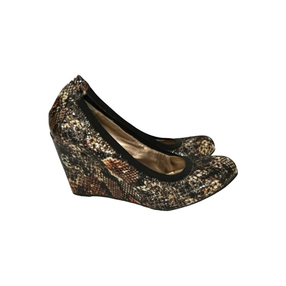 BCBGeneration Nalisa Snakeskin Wedge‎ Heels Size 8